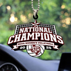 Texas A&M Aggies Women's 2025 Volleyball National Champions Custom shape 2-sided Acrylic Car Ornament – TANTN19612