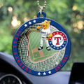 Texas Rangers Custom shape 2-sided Acrylic Car Ornament – HOATT13059