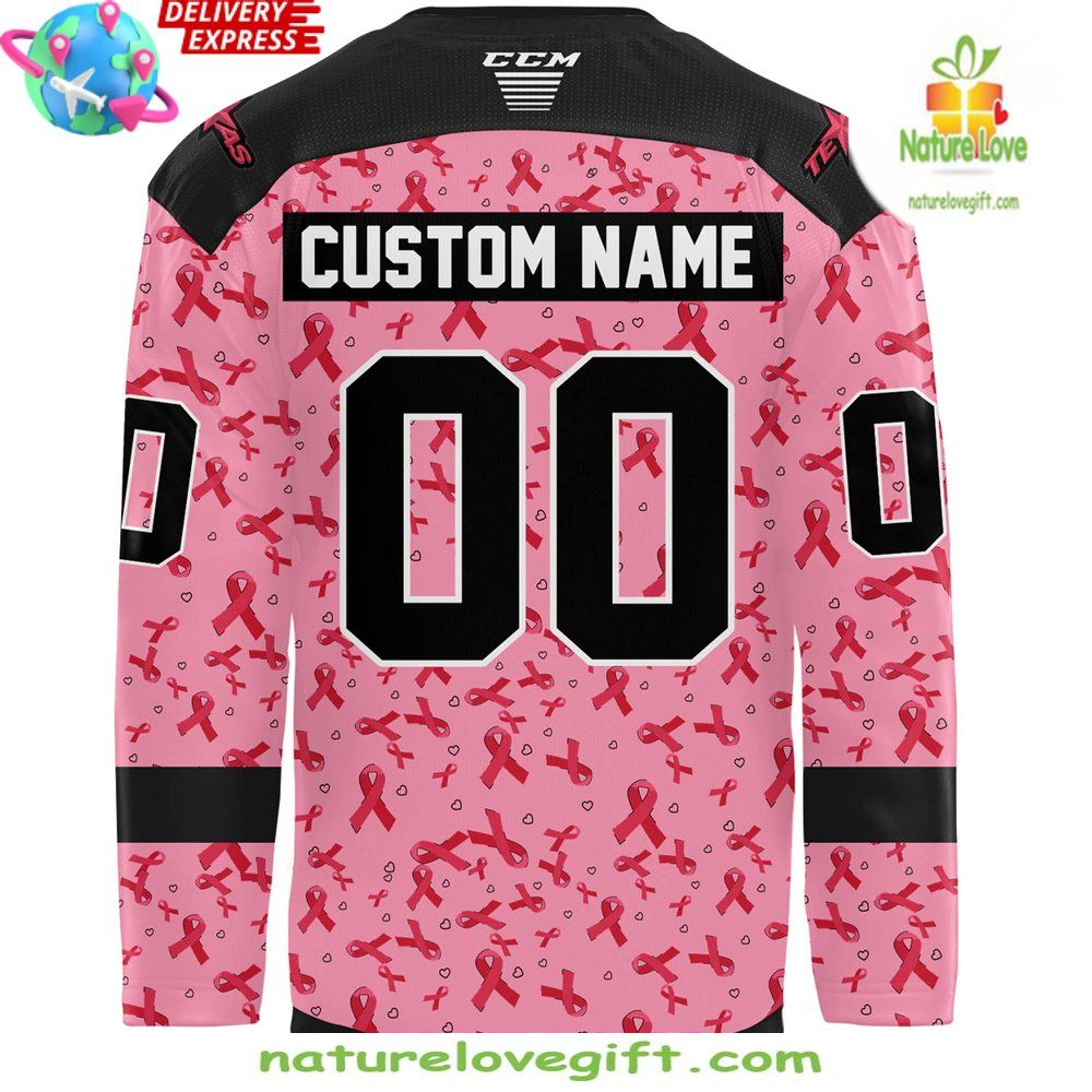 Breast Cancer Awareness Texas Stars Hockey Jersey 2026