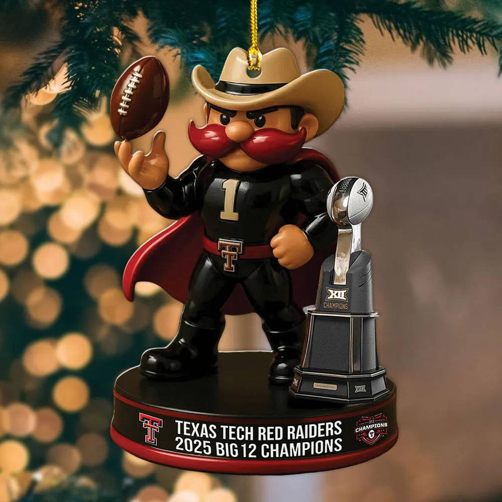 Texas Tech Red Raiders Football Custom Shape 2-sided Acrylic Ornament – MAITM14053