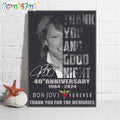 Thank You And Good Night Bon Jovi Wall Art Poster Canvas