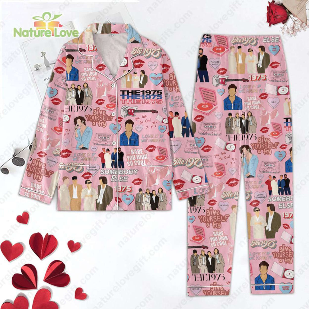 The 1975 Band Valentine Pink Pajamas Set for 1975’Lover