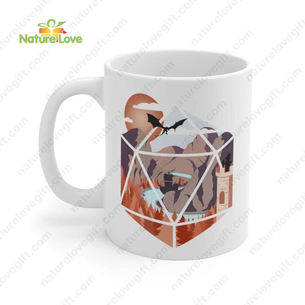 The Arrival D20 Mug DnD Dungeons and Dragons Gift