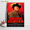 The Beast Incarnate Brock Lesnar Defeats Omos To Kick Off WWE WrestleMania Wall Art Poster Canvas