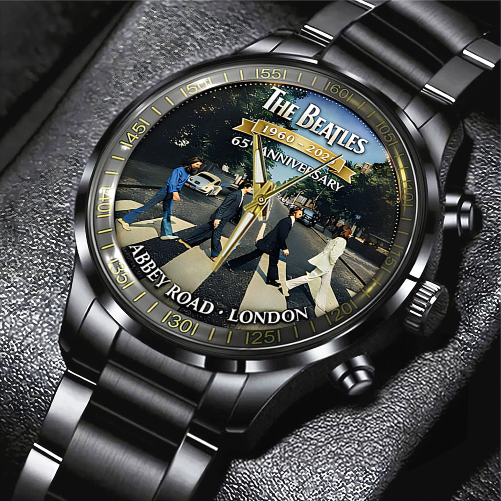 The Beatles 65th Anniversary Black Stainless Steel Watch – TANTN19761