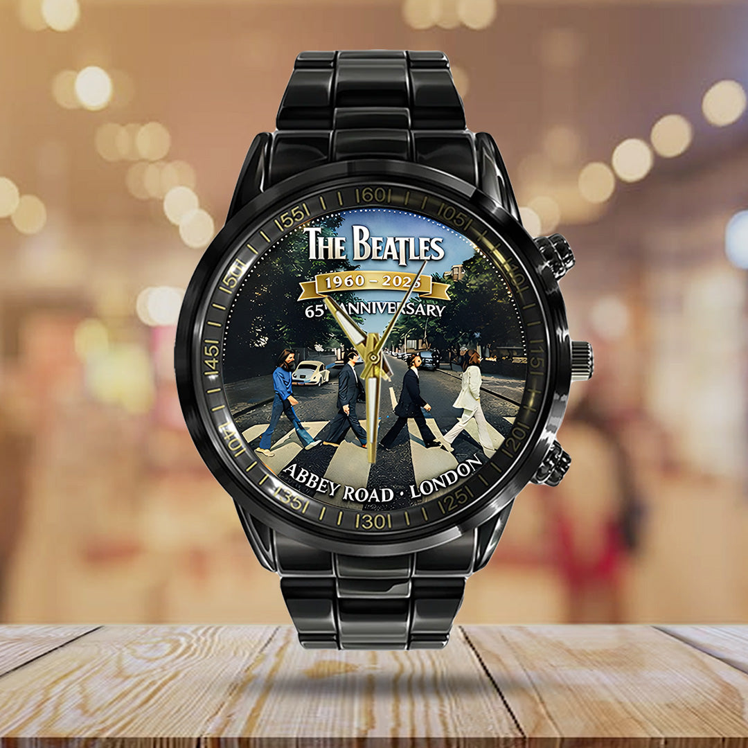 The Beatles 65th Anniversary Black Stainless Steel Watch – TANTN19761
