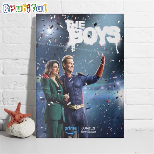 The Boys New Season Poster Home Lander And Victoria Neuman Releases On June 13 Break Out The Fuckin Confetti Poster Canvas