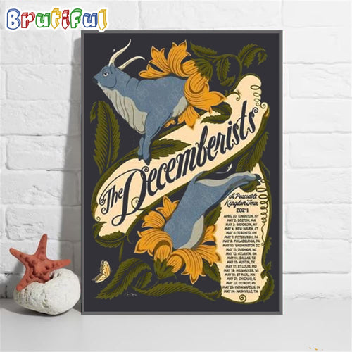 The Decemberists A Peaceable Kingdom Show May 2024 Wall Art Poster Canvas