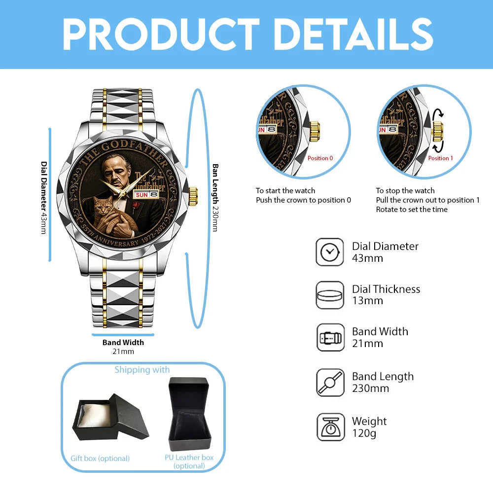 The Godfather 55th Anniversary Alloy Luxury Quartz Watch - TANTN25234