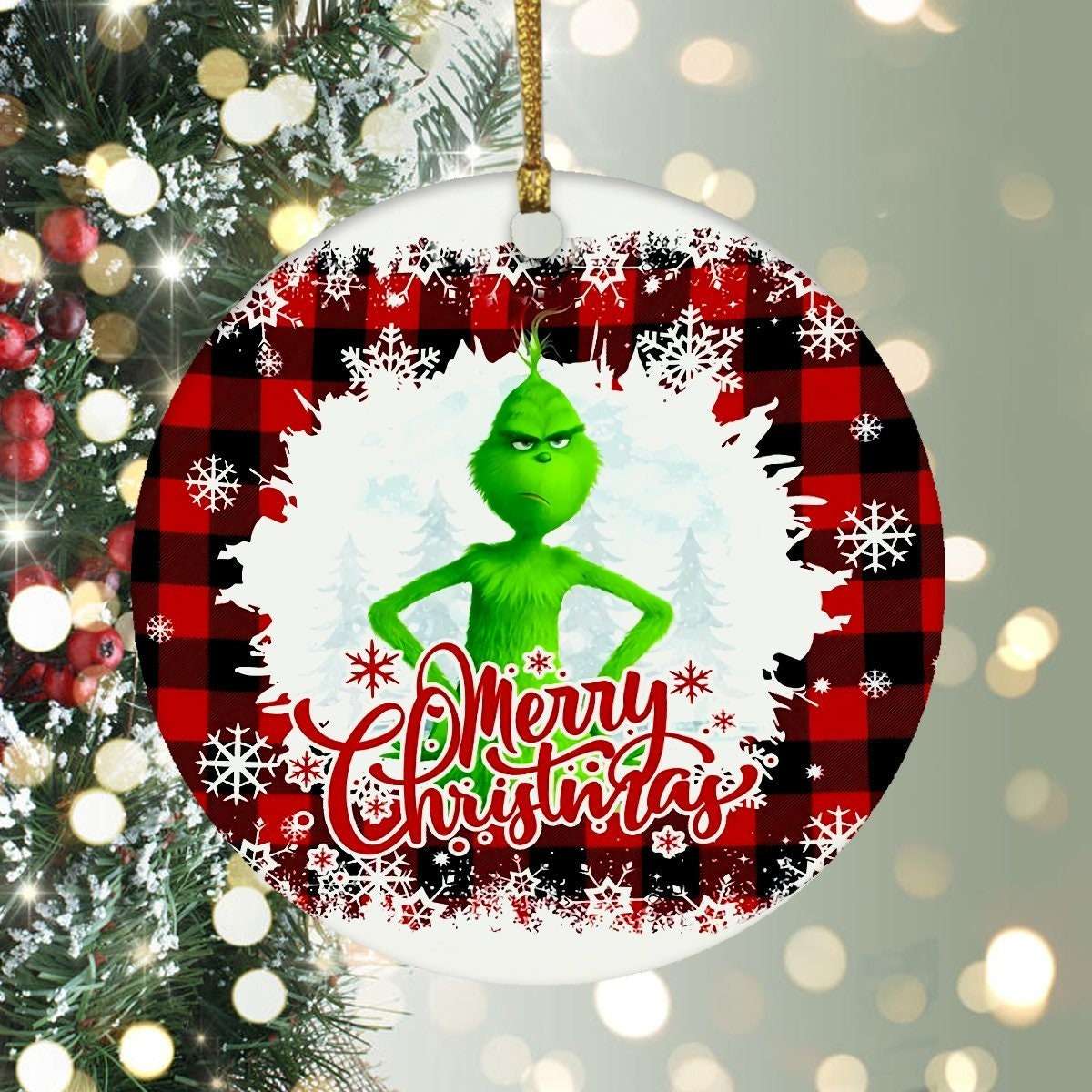 The Grinch Merry Christmas Ornament, The Grinch Ornaments