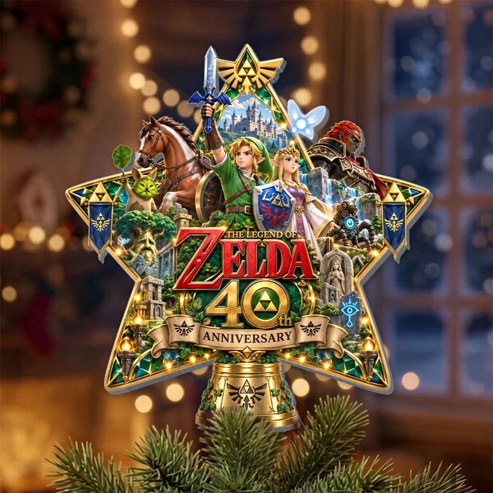 The Legend of Zelda 40th Anniversary Christmas Tree Topper – TMTHU9674