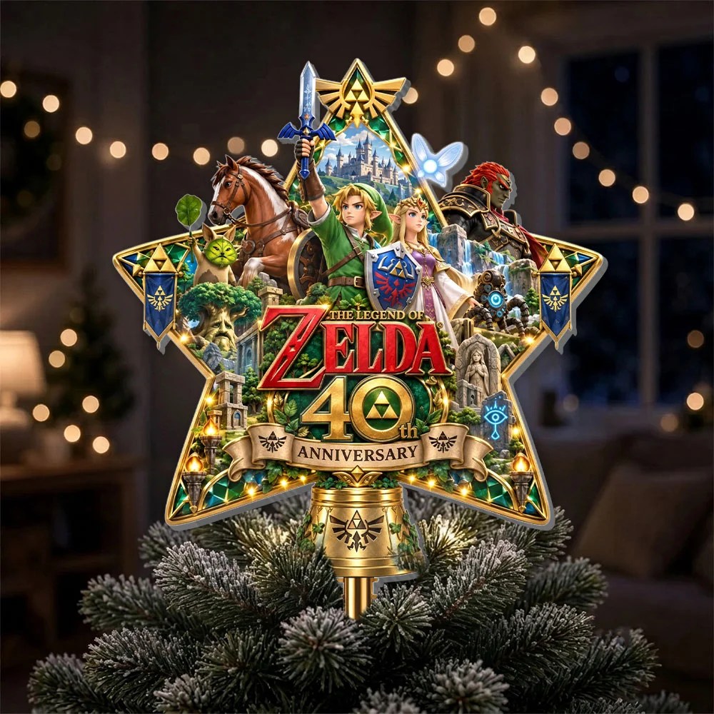 The Legend of Zelda 40th Anniversary Christmas Tree Topper – TMTHU9674