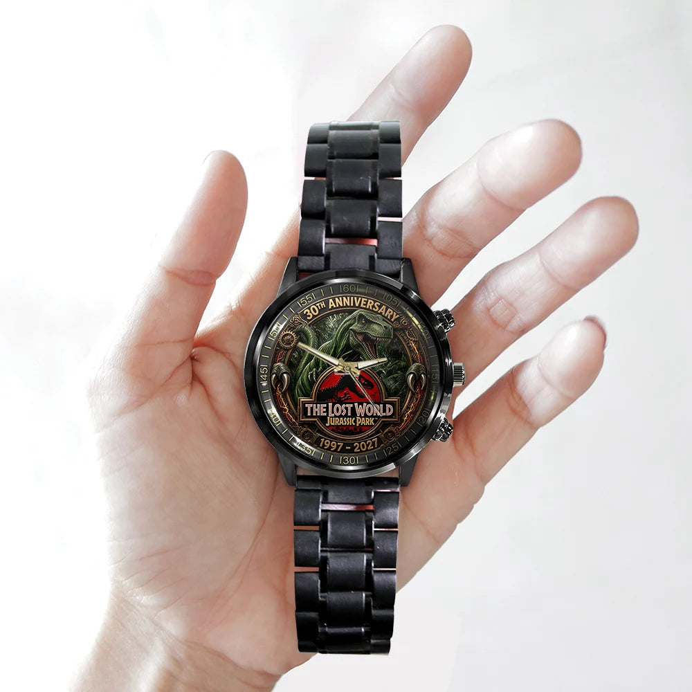 The Lost World: Jurassic Park 30th Anniversary Black Stainless Steel Watch - TMTHU8774