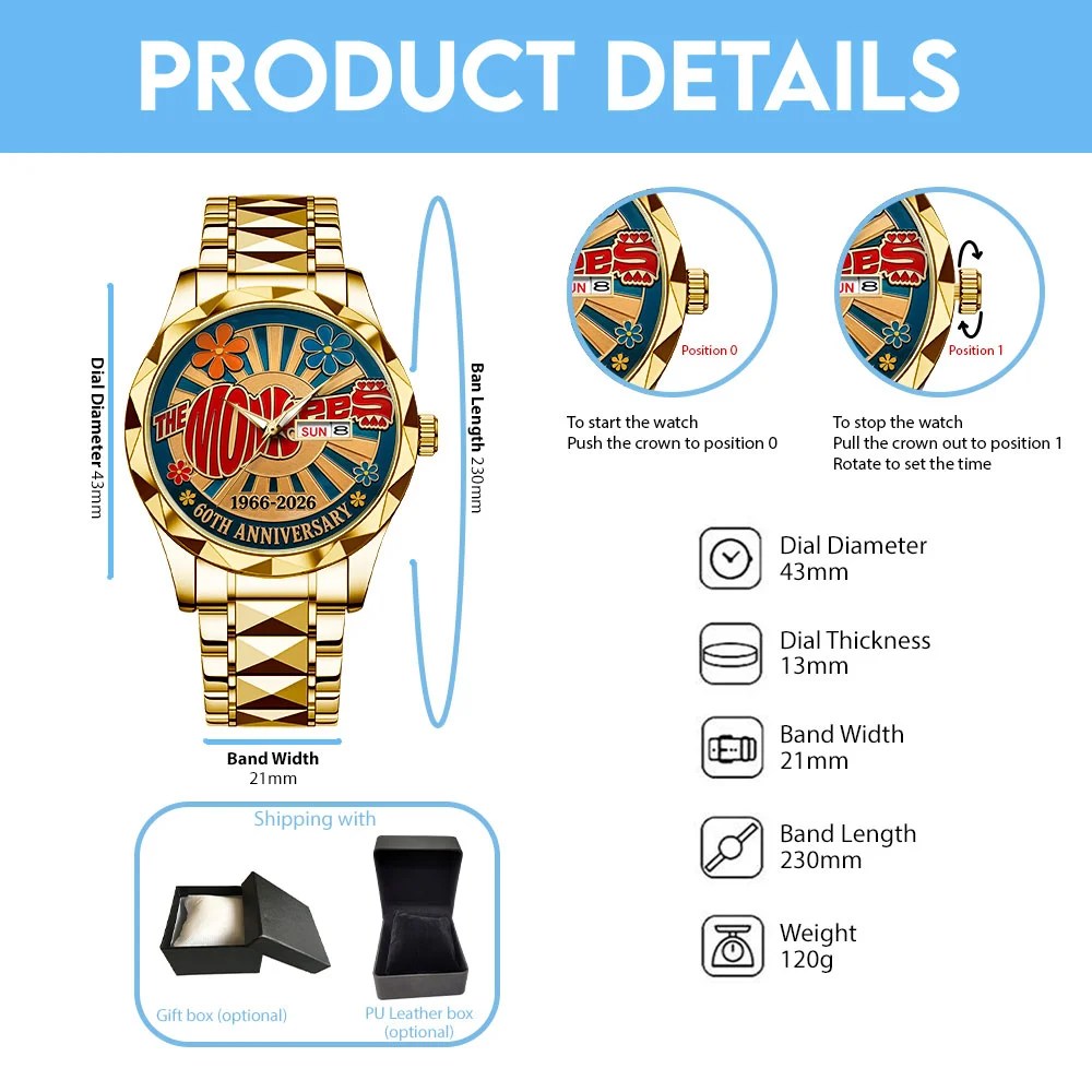 The Monkees 60th Anniversary Alloy Luxury Quartz Watch – TANTN25506