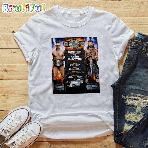 The Ring General Gunther Vs Drew McIntyre The Scottish Warrior For Intercontinental Championship Title At WWE SummerSlam T-Shirt