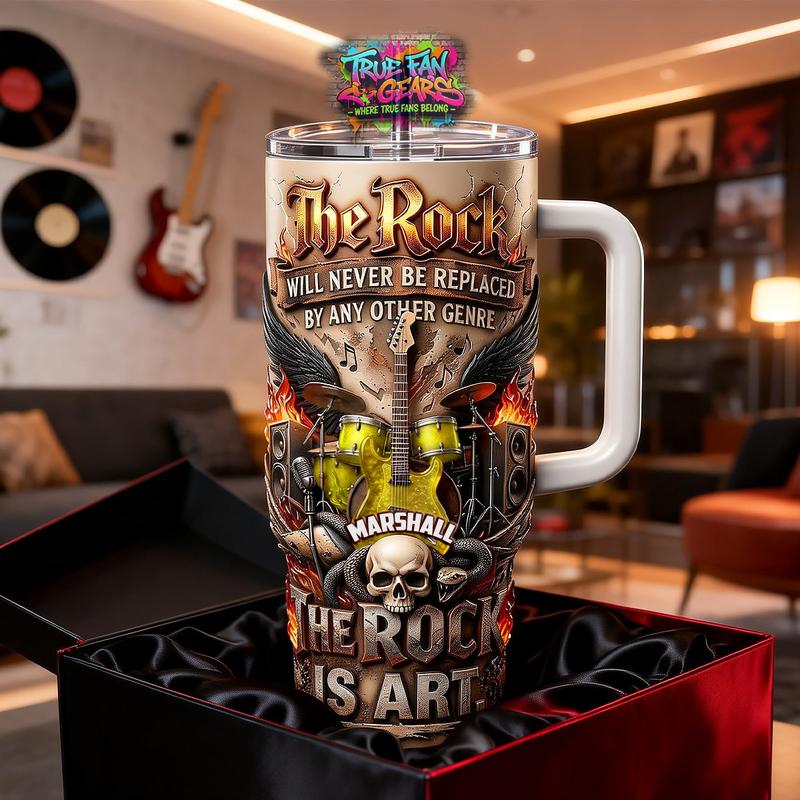 The Rock Is Art Vibes Skull Music Stanley Tumbler