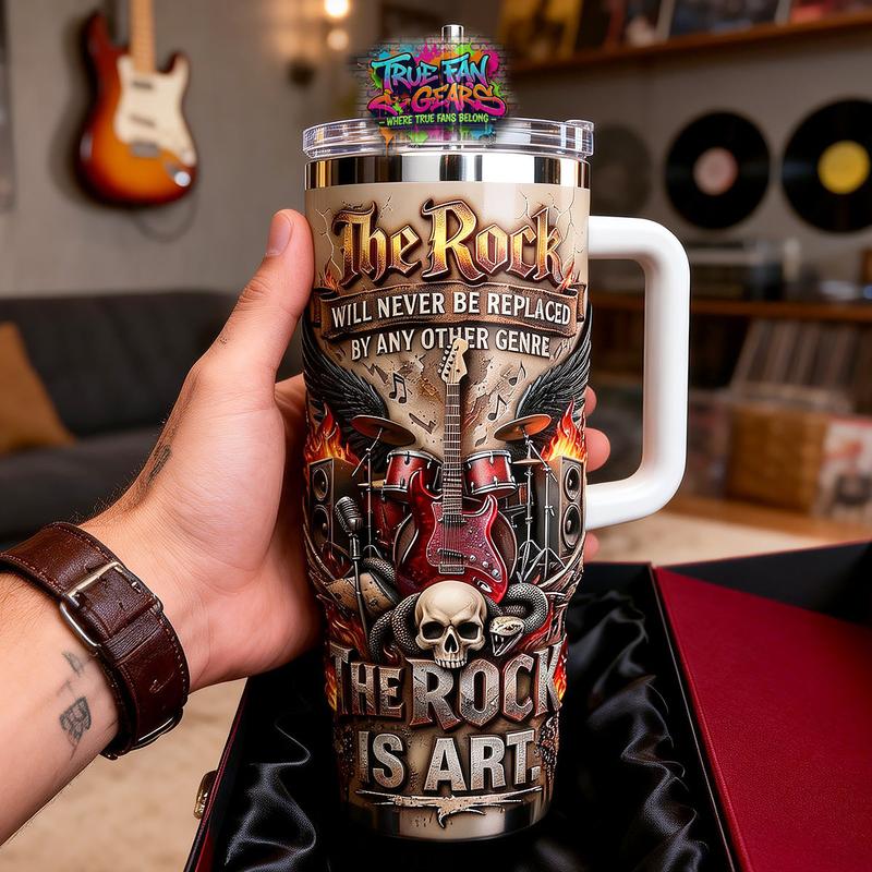 The Rock Is Art Vibes Skull Music Stanley Tumbler