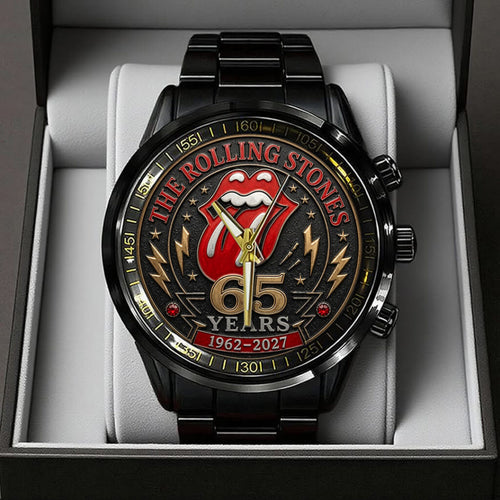 The Rolling Stones 65 Years Anniversary Black Stainless Steel Watch - TANTN24555