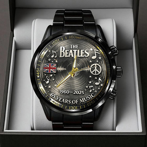The Beatles 65th Anniversary Black Stainless Steel Watch – TANTN19763