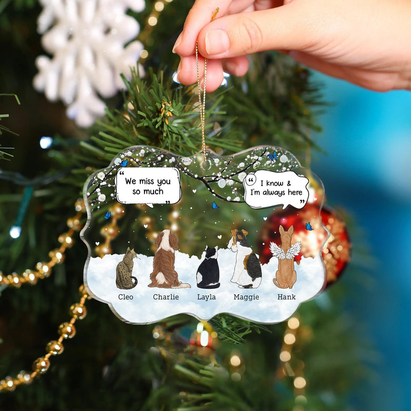 They Still Talk About You Pet Memorial - Personalized Medallion Acrylic Ornament - Sympathy Gift For Pet Owners, Pet Lovers