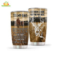 To my Dad Deer Hunting Tumbler, Father and Son Hunting Partners Gift for Father Day