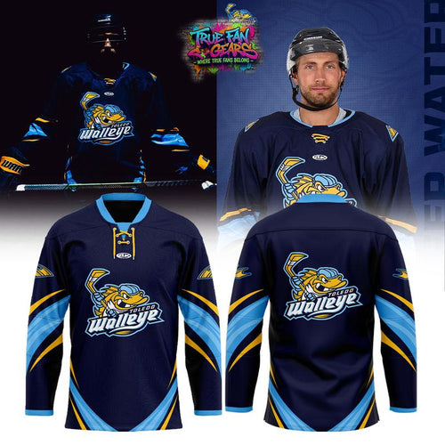Toledo Walleye Deep Water x Frozen Water x Deep Golden x River Bluer 2026 Hockey Jersey