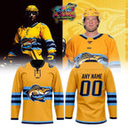 Toledo Walleye Deep Water x Frozen Water x Deep Golden x River Bluer Custom Hockey Jersey