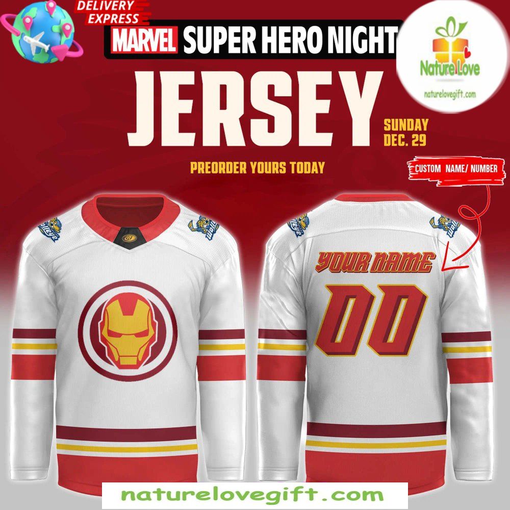 Toledo Walleye Marvel Super Hero 2026 Hockey Jersey