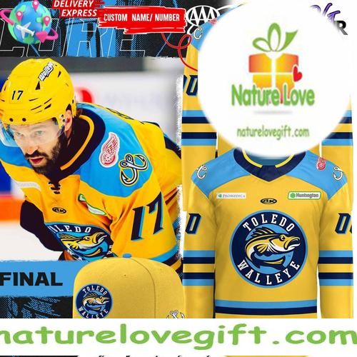 Toledo Walleye 2026 Yellow Hockey Jersey New Uniform