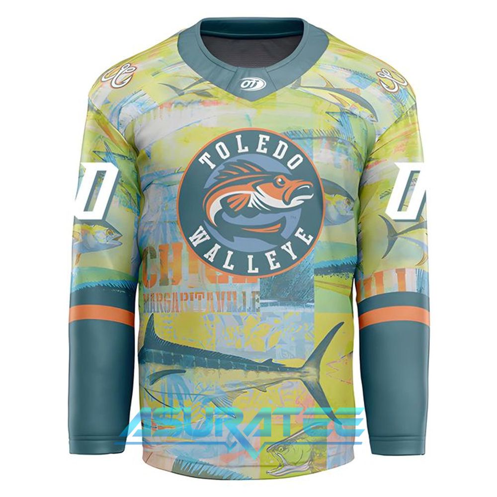 Toledo Walleye x Margaritaville Night 2025 Special Hockey Jersey