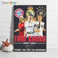 Toni Kroos 2007-2024 Thank You For The Memories Signature Wall Art Poster Canvas