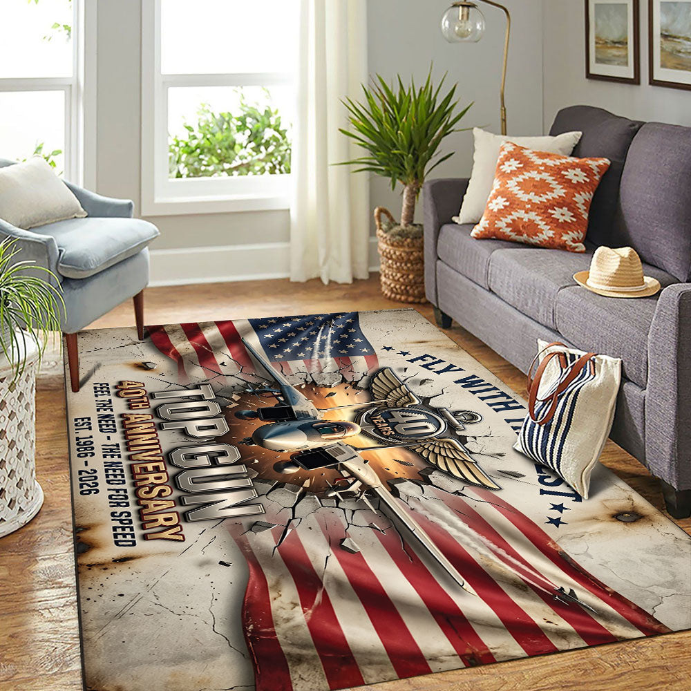 Top Gun 40th Anniversary 2026 Rectangular Rug – TMTHU5662