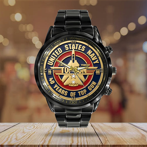 Top Gun 40th Anniversary 2026 Black Stainless Steel Watch – TMTHU2950