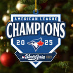 Toronto Blue Jays 2025 American League Champions Custom Shape 2-sided Acrylic Ornament – HOATT14181