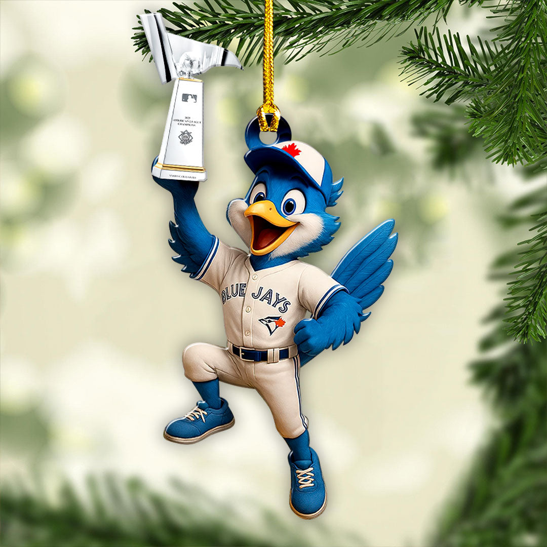 Toronto Blue Jays 2025 American League Champions Custom Shape 2-sided Acrylic Ornament – HOATT14334