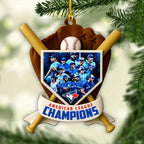 Toronto Blue Jays 2025 American League Champions Custom Shape 2-sided Acrylic Ornament – HOATT14490