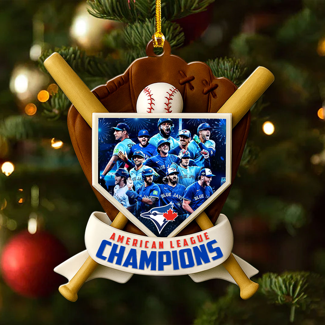 Toronto Blue Jays 2025 American League Champions Custom Shape 2-sided Acrylic Ornament – HOATT14490