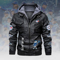 Toronto Blue Jays 2025 American League Champions 2D Leather Hooded Jacket – HOATT14122