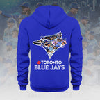 Toronto Blue Jays 2025 American League Champions 2D Quarter Zip Hoodie – HOATT14271