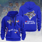 Toronto Blue Jays 2025 American League Champions 2D Quarter Zip Hoodie – HOATT14271