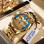 Toronto Blue Jays 2025 American League Champions Alloy Luxury Quartz Watch – MAITM13532
