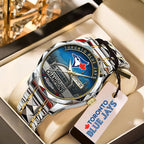 Toronto Blue Jays 2025 American League Champions Alloy Luxury Quartz Watch – MAITM13744