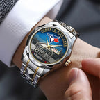 Toronto Blue Jays 2025 American League Champions Alloy Luxury Quartz Watch – MAITM13744