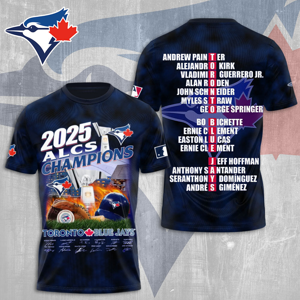 Toronto Blue Jays 2025 American League Champions 3D Apparel – MAITM13580
