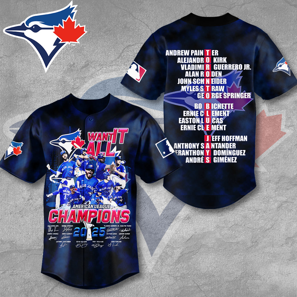 Toronto Blue Jays 2025 American League Champions Baseball Jersey – MAITM13625