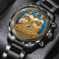 Toronto Blue Jays 2025 American League Champions Black Stainless Steel Watch – MAITM13667