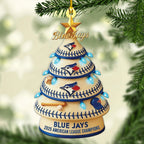 Toronto Blue Jays 2025 American League Champions Custom Shape 1-sided Acrylic Ornament – MAITM13688