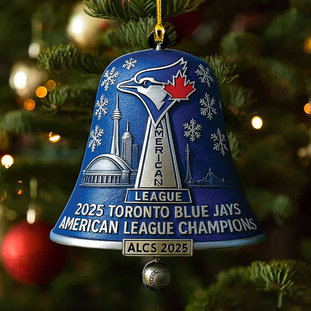 Toronto Blue Jays 2025 American League Champions Custom Shape 2-sided Acrylic Ornament – MAITM13676