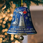 Toronto Blue Jays 2025 American League Champions Custom Shape 2-sided Acrylic Ornament – MAITM13676