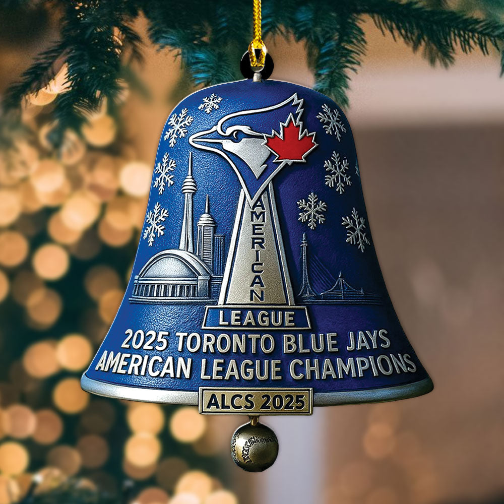 Toronto Blue Jays 2025 American League Champions Custom Shape 2-sided Acrylic Ornament – MAITM13676